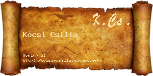 Kocsi Csilla névjegykártya