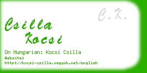 csilla kocsi business card